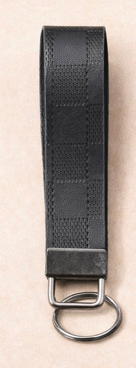 Faux Leather Luxury Wristlet Keychain | Elegant Key Fob